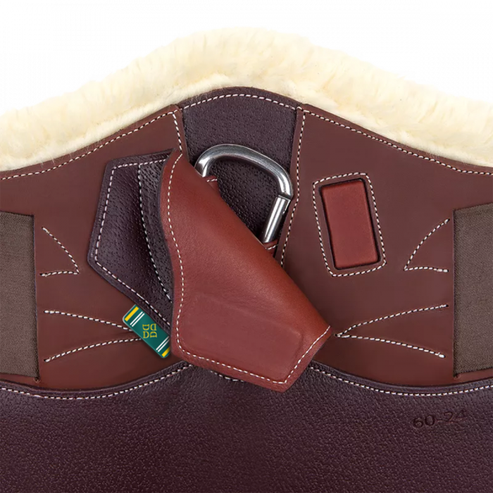 Chiberta belly guard girth with artificial sheepskin