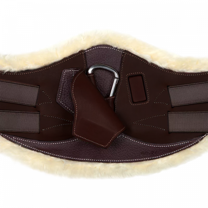 V-Strap girth with artificial sheepskin lining