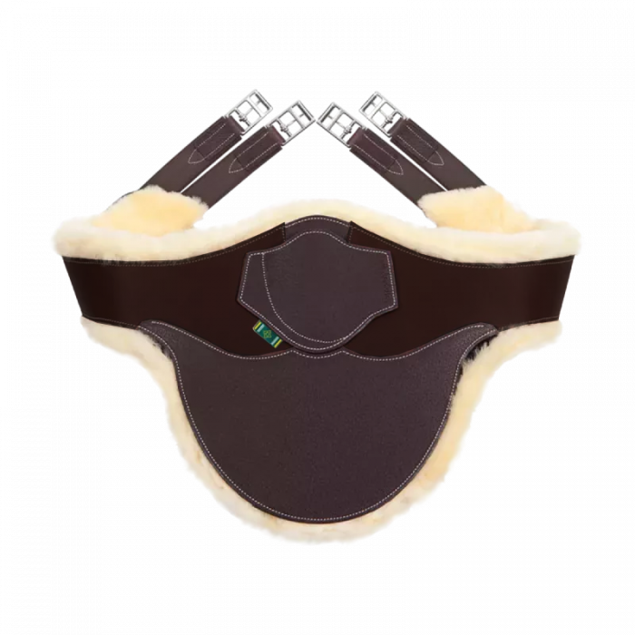 Artificial sheepskin belly guard girth