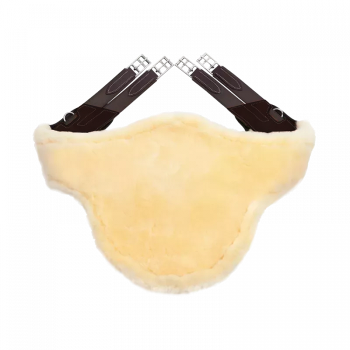 Artificial sheepskin belly guard girth