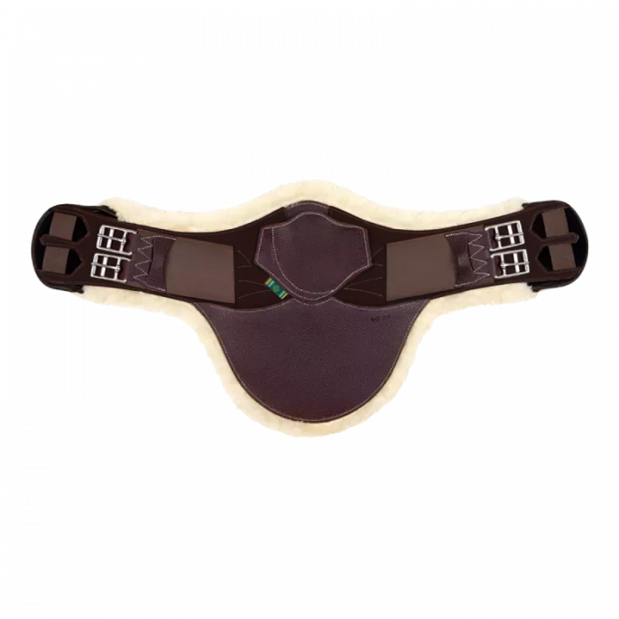 Chiberta belly guard girth with artificial sheepskin