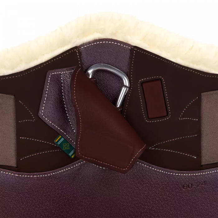 Chiberta belly guard girth with artificial sheepskin